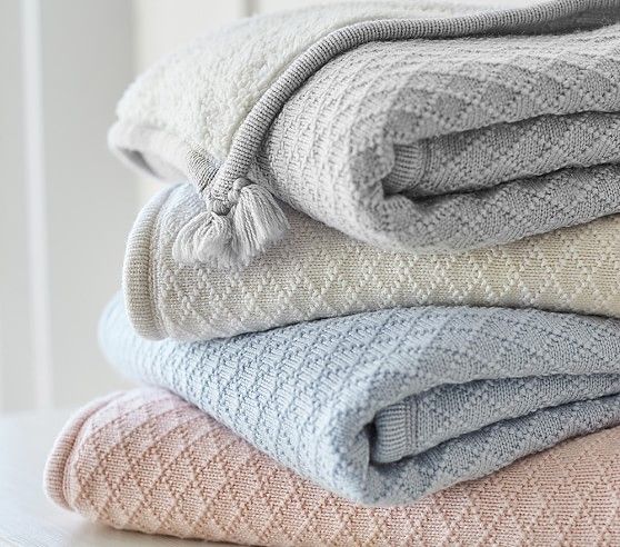 Luxe Cable Knit Sherpa Baby Blanket | Pottery Barn Kids