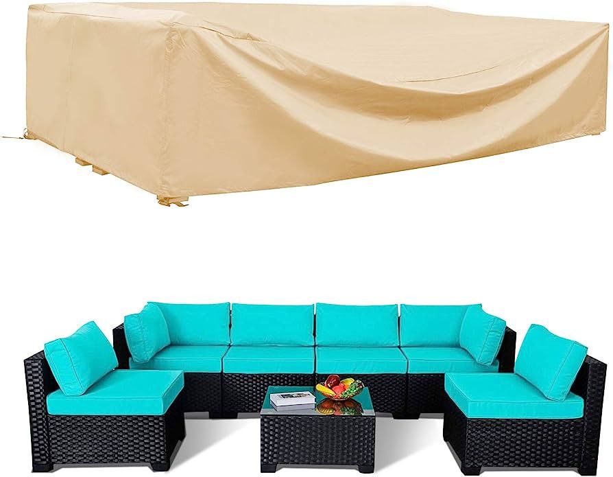 Patio Furniture Sectional Set Covers Large Waterproof Extralarge Outdoor Furniture Set Covers Lov... | Amazon (US)