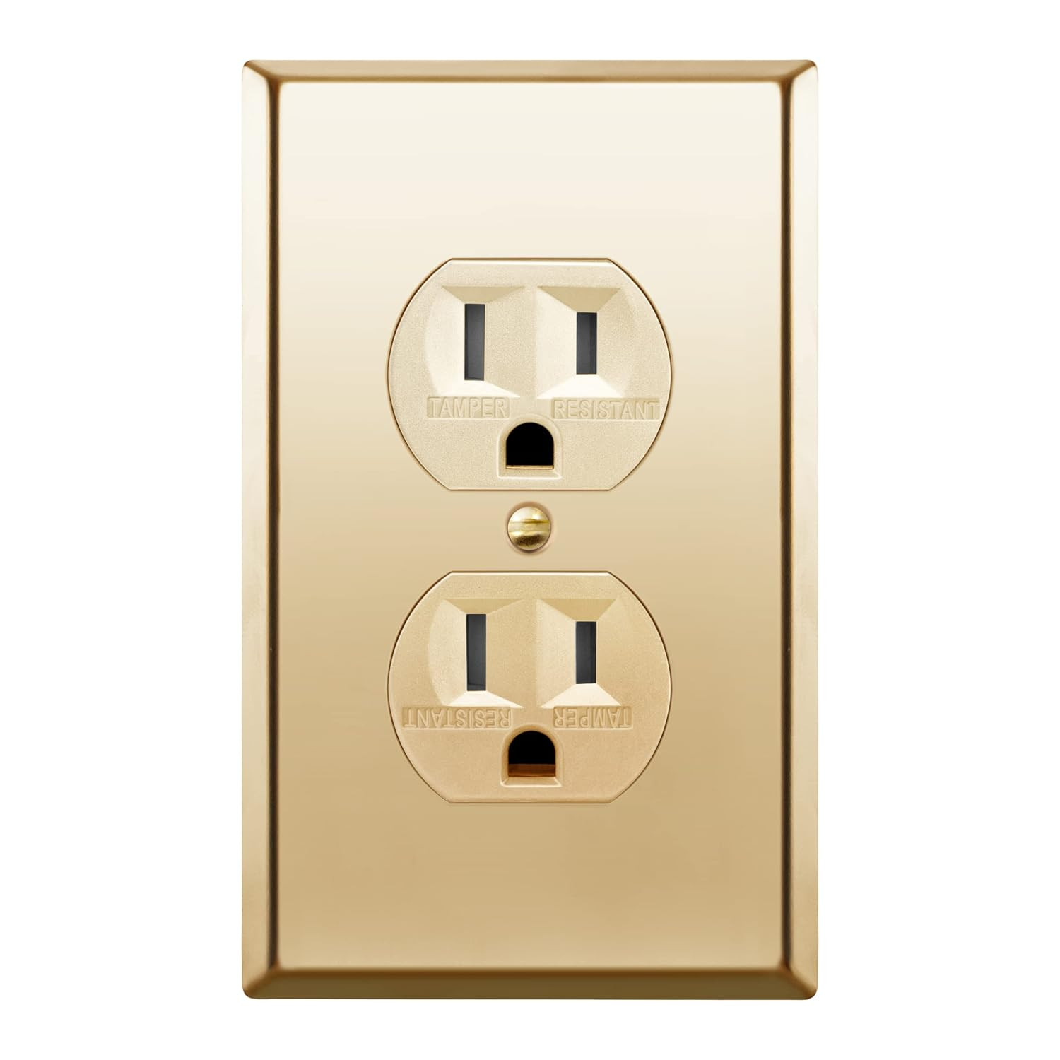 ENERLITES Elite Series Duplex Receptacle with Stainless Steel Metal Wall Plate, Tamper-Resistant ... | Amazon (US)