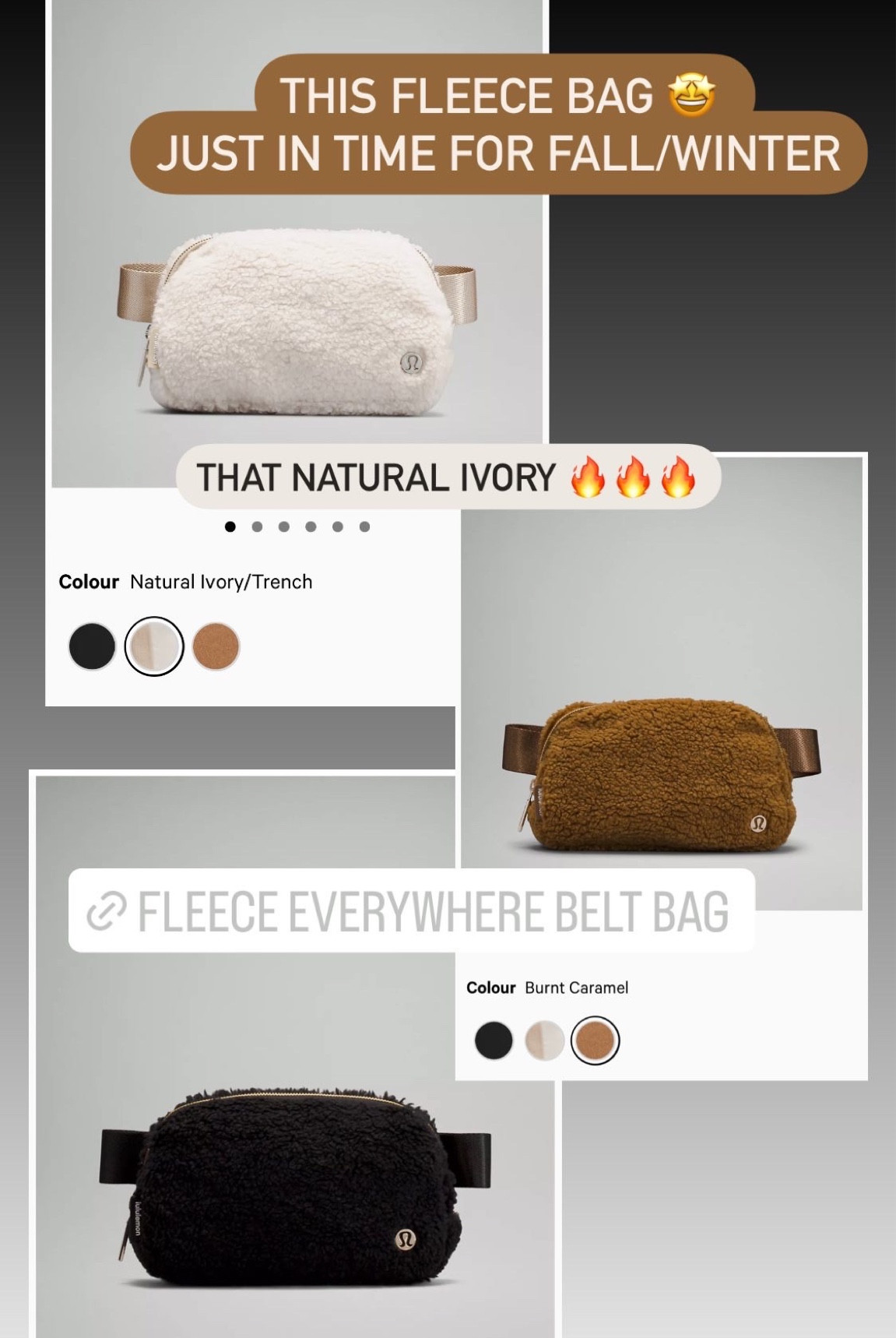 this fleece everywhere belt bag 🔥🔥🔥

#LTKstyletip #LTKfit #LTKSeasonal