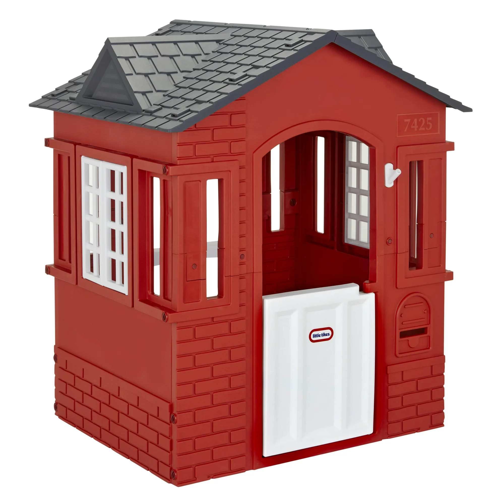 Cape Cottage House, Red with Working Door, Window Shutters, Flag Holder | Easy Installation Proce... | Walmart (US)