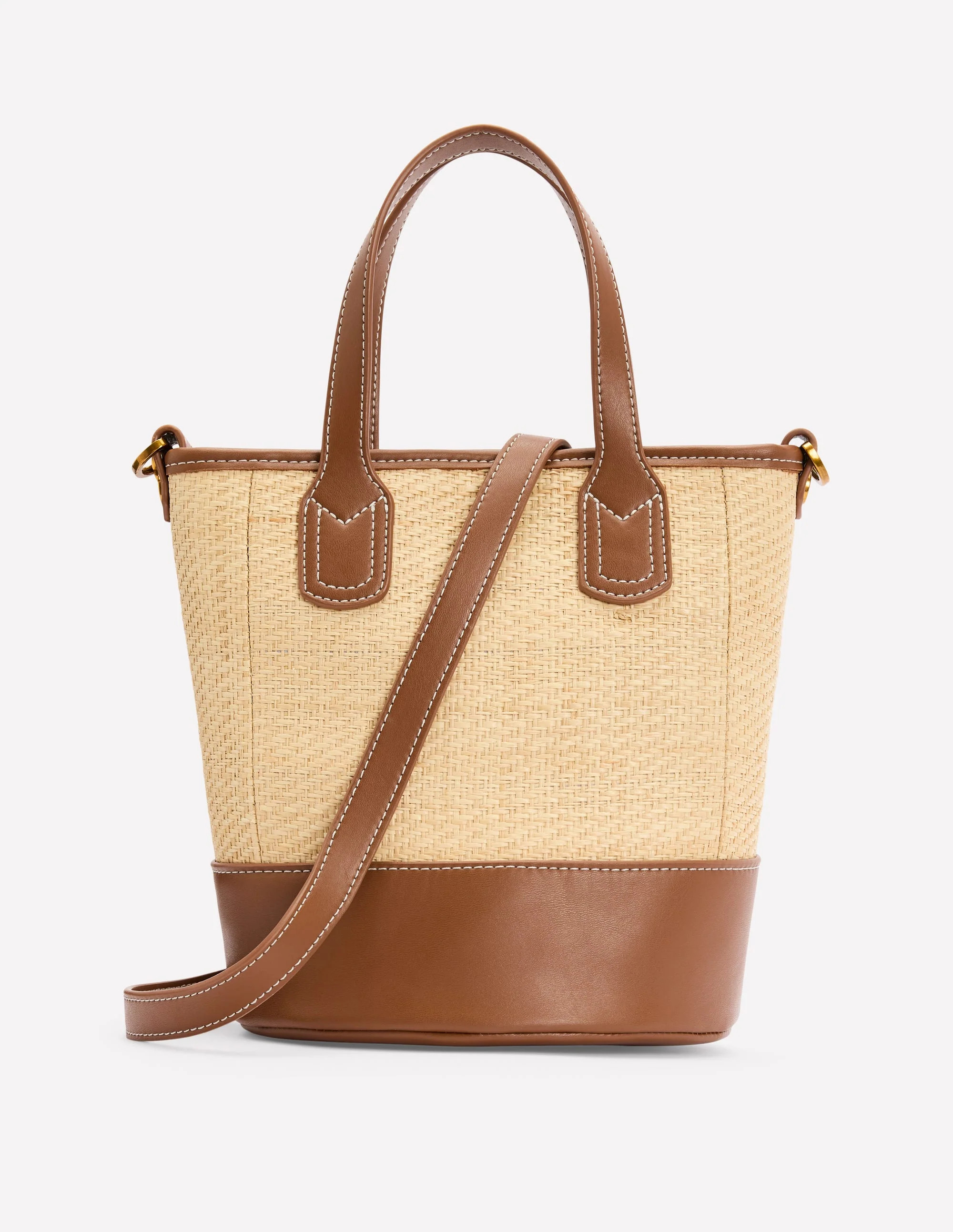 Woven Mini Bucket Bag-Natural/tan | Boden (US)