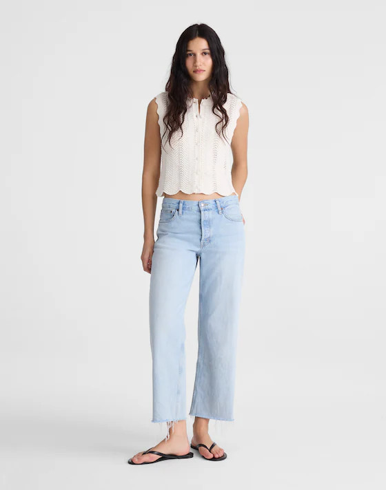 Wavy-Knit Button-Front Shell Top | Madewell