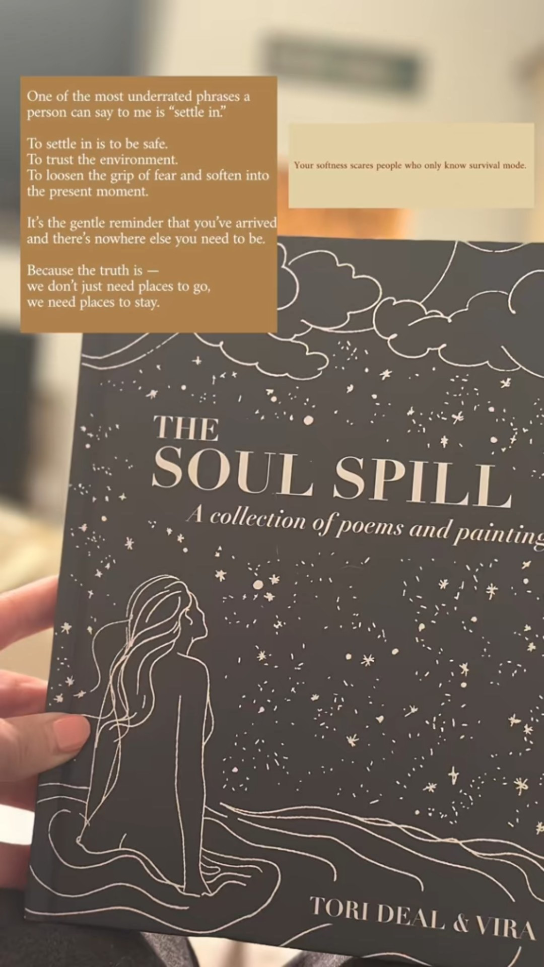 One of my favorite reads to wind down with 📖 
Filled with the most beautiful poems by @tori_deal & artwork by Vira Becker - 💫 
Also available in audio book

#LTKBooks #LTKArt

#LTKHome #LTKdayinmylife #LTKselfcare