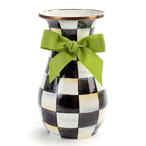 Courtly Check Enamel Vase - Tall | MacKenzie-Childs