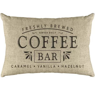 Coffee Bar Linen Lumbar Pillow | Wayfair North America