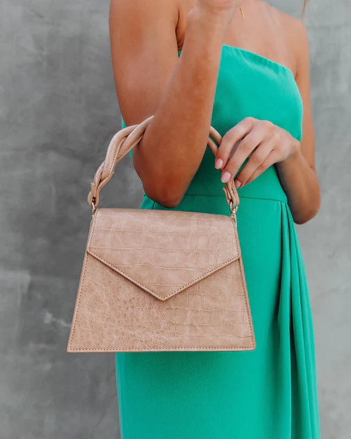 Mindy Faux Leather Crossbody Bag - Natural | VICI