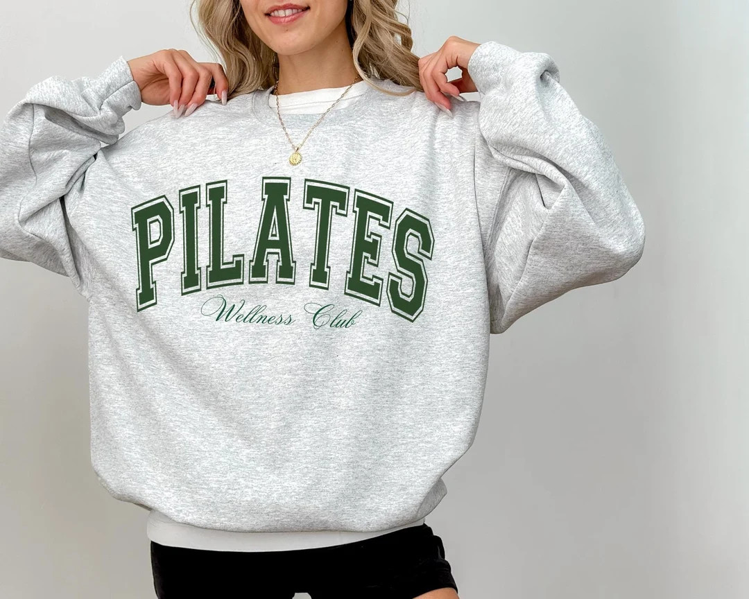 Pilates Collegiate Sweatshirt Pilates Princess Sweatshirt in My Pilates Era Pilates Instructor Cr... | Etsy (US)