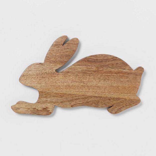 16" x 9" Wood Bunny Shaped Serving Board - Threshold™ | Target