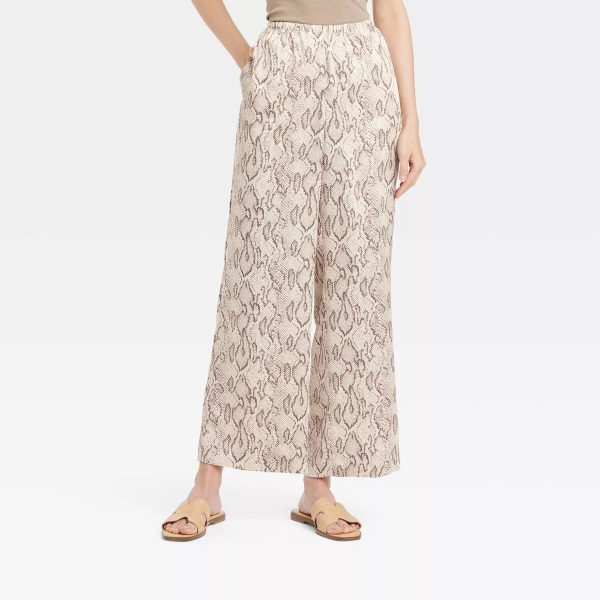 Women's Mid-Rise Pull-On Satin Pants - A New Day™ | Target