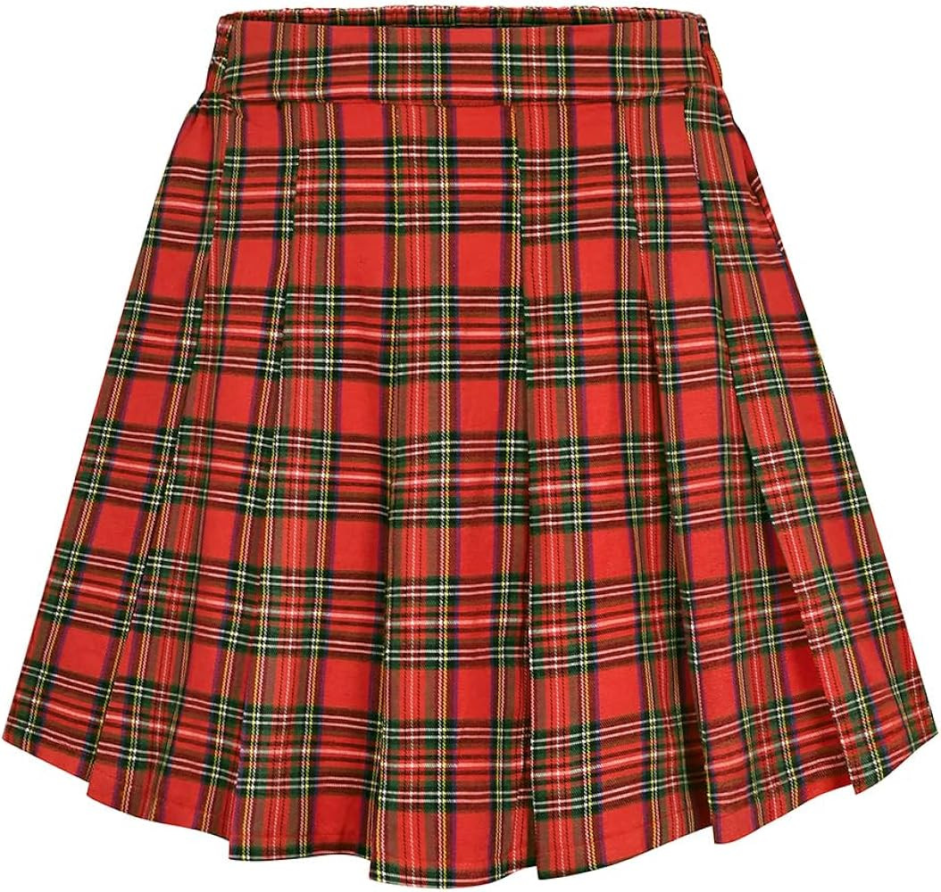 TIYOMI Women Plus Size Skirts Stretchy Buttons Hidden Zipper Versatile Mini Skirt Swing A Line Sk... | Amazon (US)