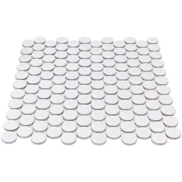 Joy Rimmed 1" x 1" Ceramic Penny Round Mosaic Tile | Wayfair North America