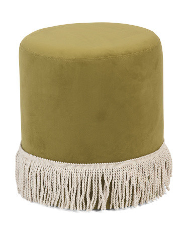 18in Digby Fringe Ottoman | TJ Maxx