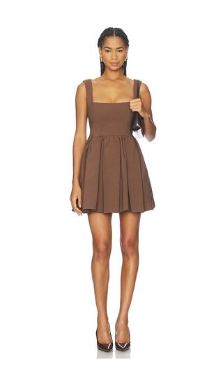 LPA Giovanna Mini Dress in Brown. - size XS | Revolve Clothing (Global)