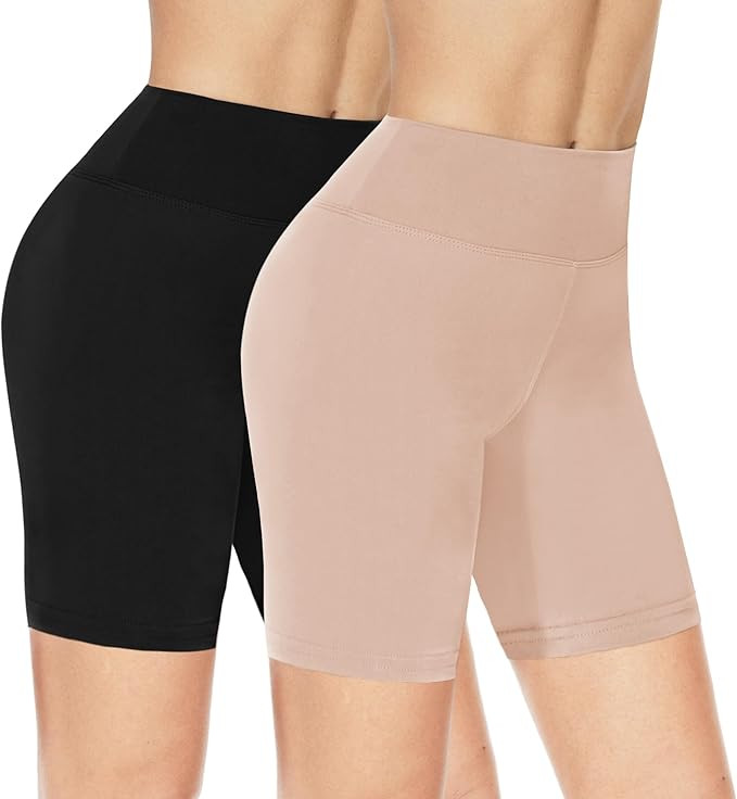 NexiEpoch 2 Pack Biker Shorts for Women - 3"/5"/8" Booty Volleyball High Waisted Black Spandex Sh... | Amazon (US)