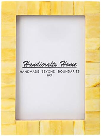 New Real Handmade Black White Bone Photo Picture Vintage Imported Chic Frame Made to Display 4x6, Ye | Amazon (US)