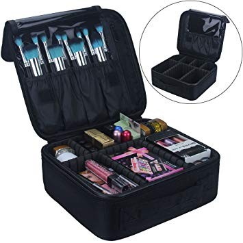 Travel Makeup Train Case Makeup Cosmetic Case Organizer Portable Artist Storage Bag 10.3'' with A... | Amazon (US)
