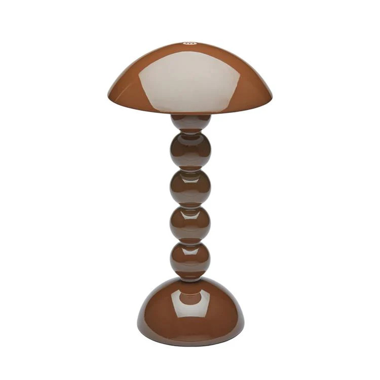 Chocolate Lacquer Rechargeable Bobbin LED Lamp | Addison Ross US