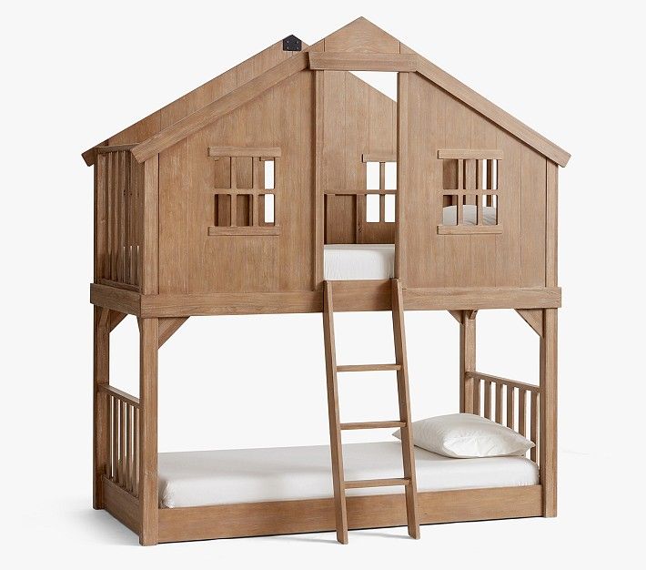 Tree House Twin-Over-Twin Bunk Bed | Pottery Barn Kids