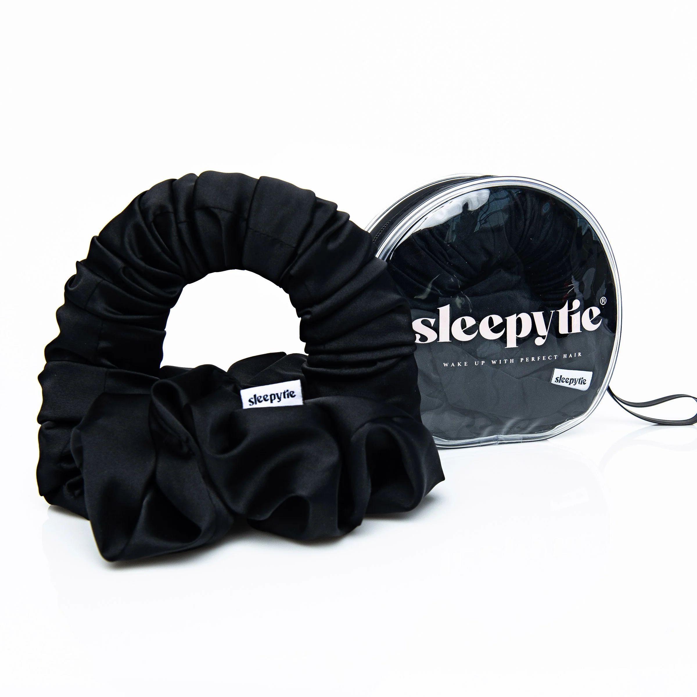 The Sleepy Tie® Medium Midnight Satin | Sleepy Tie