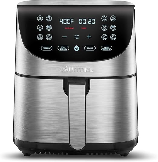 Gourmia Air Fryer Oven Digital Display 7 Quart Large AirFryer Cooker 12 Touch Cooking Presets, XL... | Amazon (US)