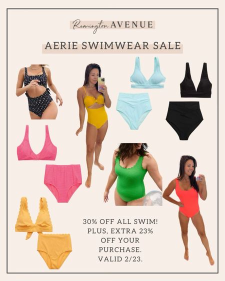Aerie swim is on sale today for 30% off plus an extra 23% off at checkout!

#LTKsalealert #LTKSale #LTKswim