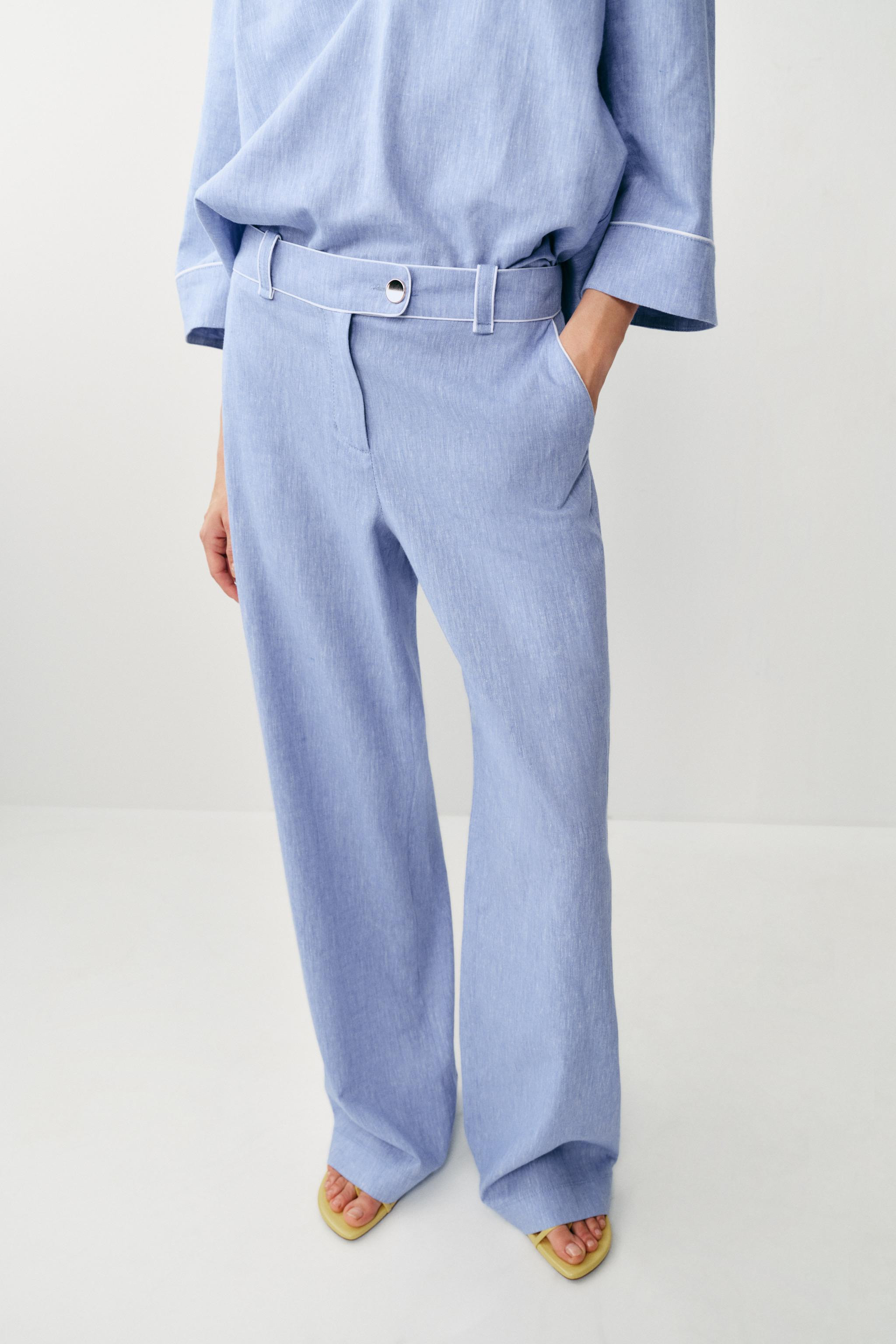 LEINENHOSE MIT PASPELIERUNG | Zara DE