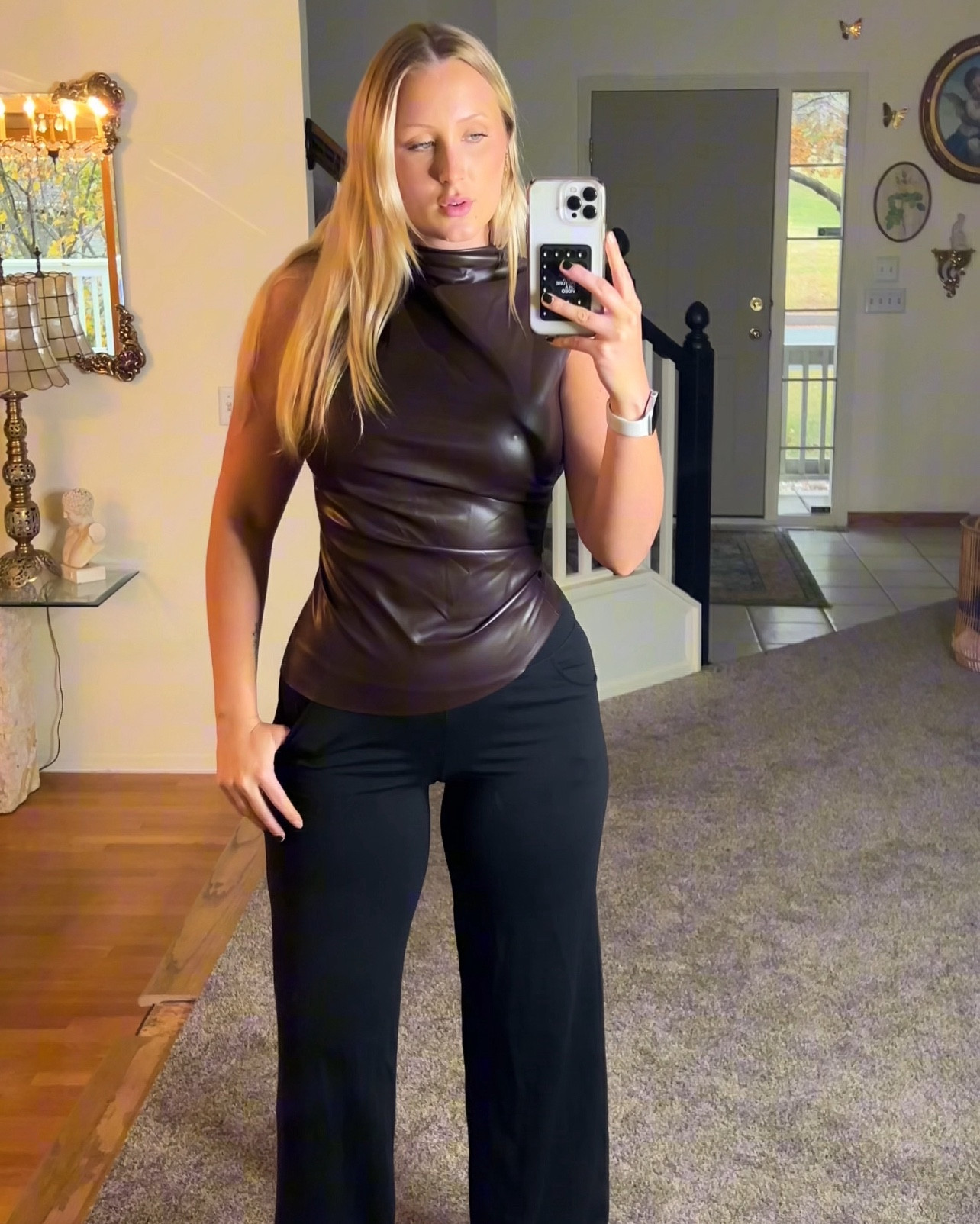 loveee this PU leather top! 

#LTKFindsUnder50 #LTKHoliday