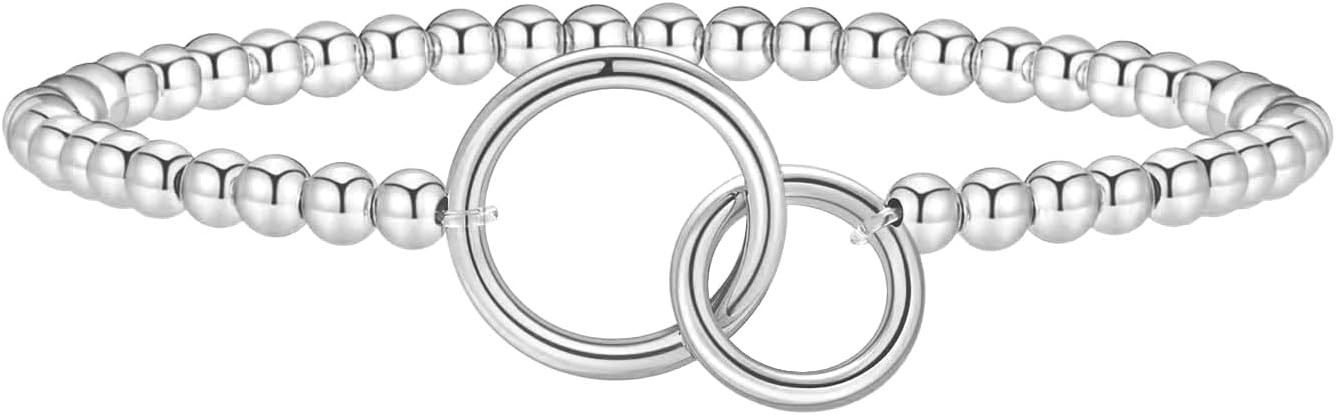 Valentines Day Gifts for Women Her - Beaded Stretch Handmade Ball Bracelets Cute Charm Bracelet D... | Amazon (US)