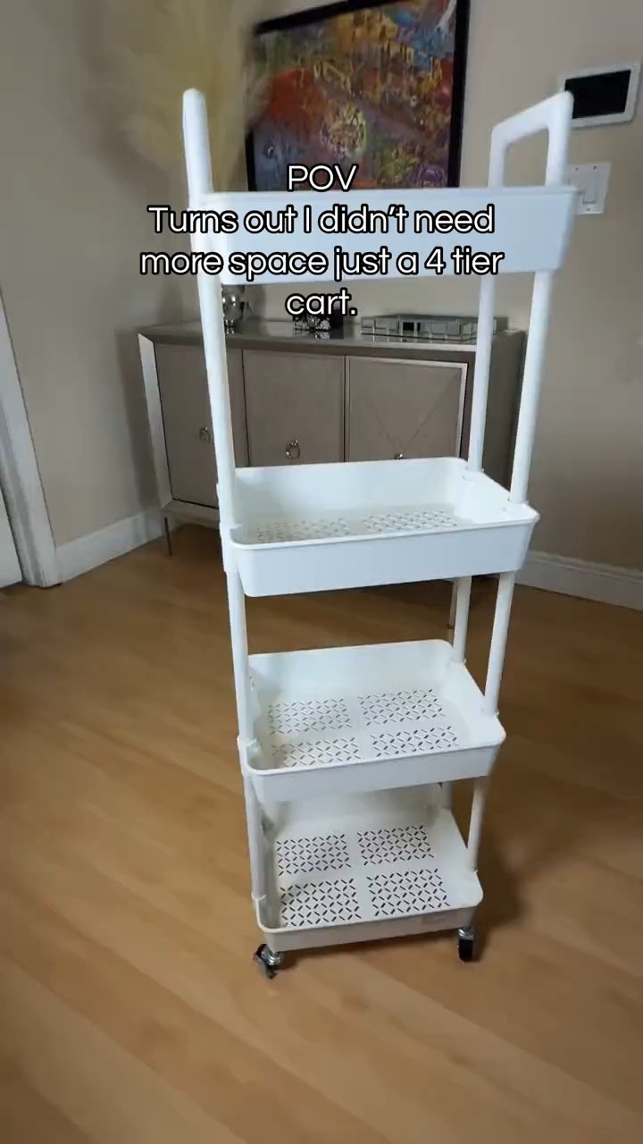 The perfect rolling cart to stay organized ⭐️

#organizer #rollingcart #storage #organization 