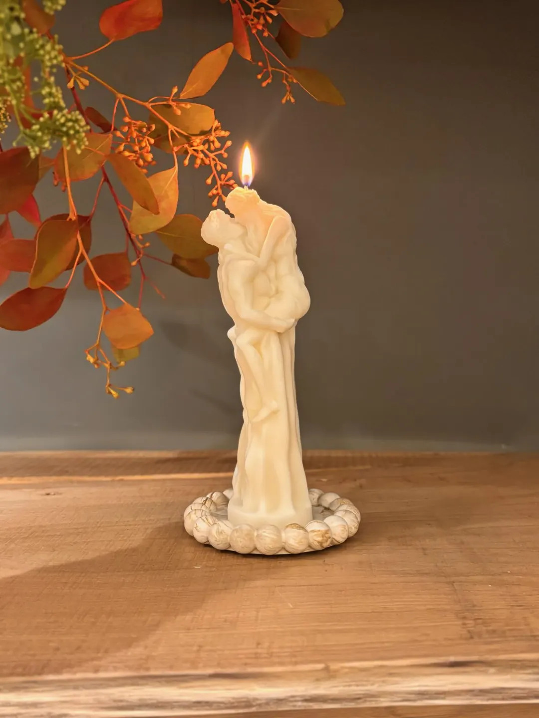 Extra large Lovers Candle – Handmade Soy Wax Sculptural Candle, Romantic Home Décor 22-34cm | Etsy (US)