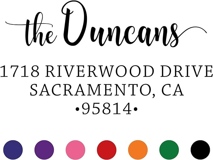 The Duncans Personalized Self-Inking Address Stamp | Envelope Return Address Stamp for Couples an... | Amazon (US)