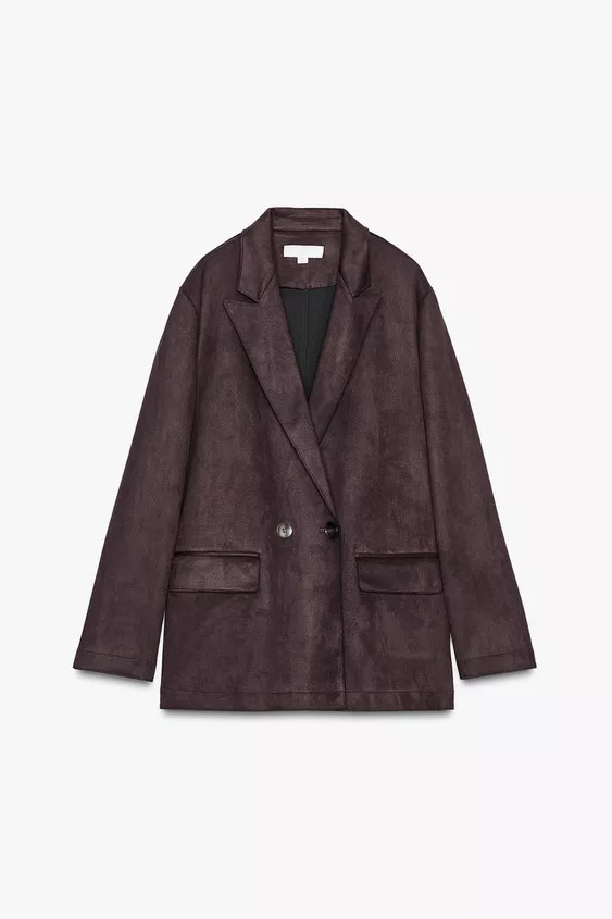 FAUX SUEDE BLAZER | Zara US