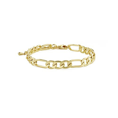 Gold Bracelets For Women Stackable Chain Stack Dainty Plated Filled Adjustable Layered Chunky Link Bracelet For Women | Amazon (US)