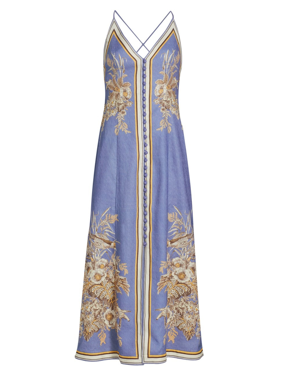 Women's Ottie Slip Maxi Dress - Blue Floral - Size 0 | Saks Fifth Avenue
