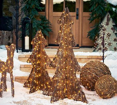Lit Twinkle Rattan Tree | Pottery Barn (US)