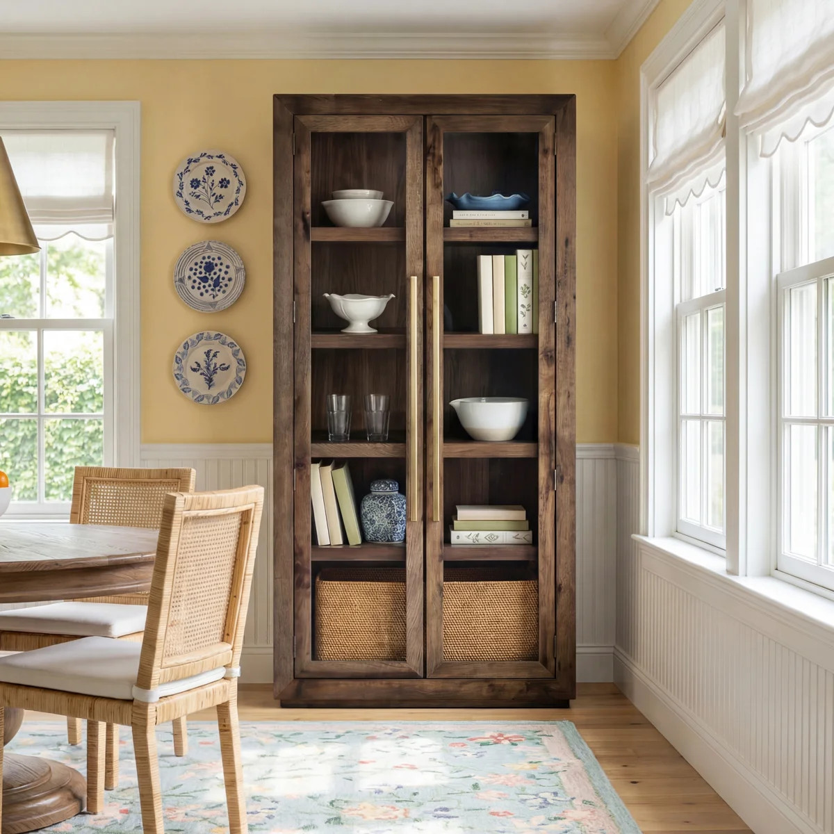 Alaya Solid Oak Wood Corner Display Stand | Wayfair North America