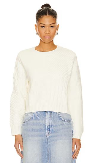 Ellis Cable Pullover in Chalk | Revolve Clothing (Global)