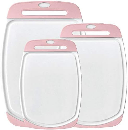 Gorilla Grip Reversible, Oversized, Thick Cutting Board Set of 3, Grip Handle, Deep Juice Grooves... | Amazon (US)