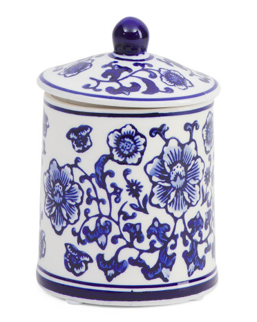 8oz Chinoiserie Scented Candle With Lid | TJ Maxx