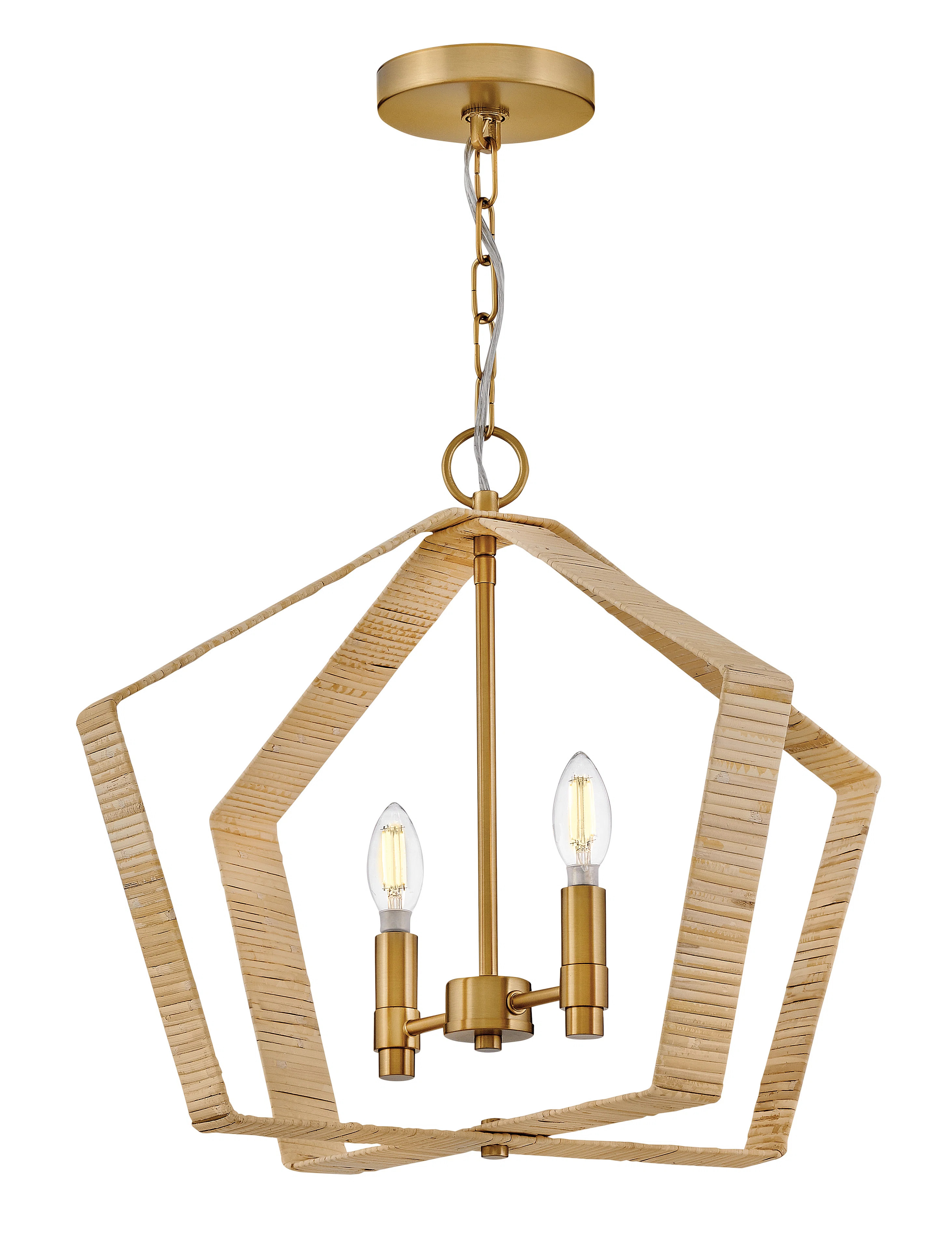 Sammi 20" 2-Light Candle Open Frame Pendant | Wayfair North America