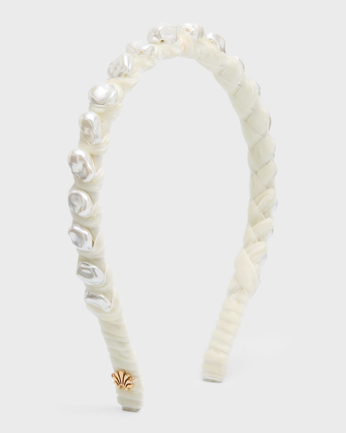 Graduated Baroque Pearly Skinny Headband | Neiman Marcus