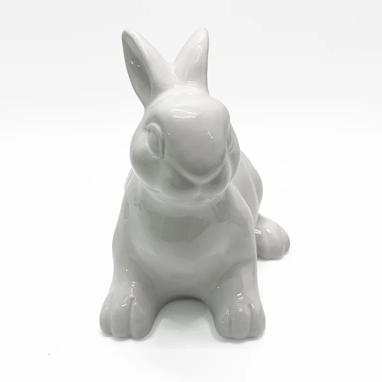 Dolomite Sitting Easter Bunny Tabletop Decoration, White, 6", by My Texas House | Walmart (US)