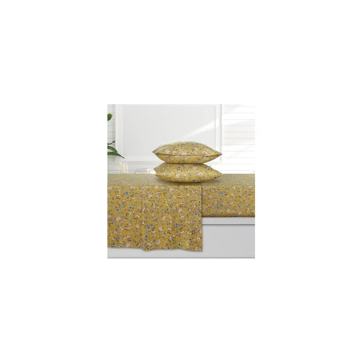 300 Thread Count Organic Cotton Deep Pocket Printed Sheet Set - Azores Home | Target