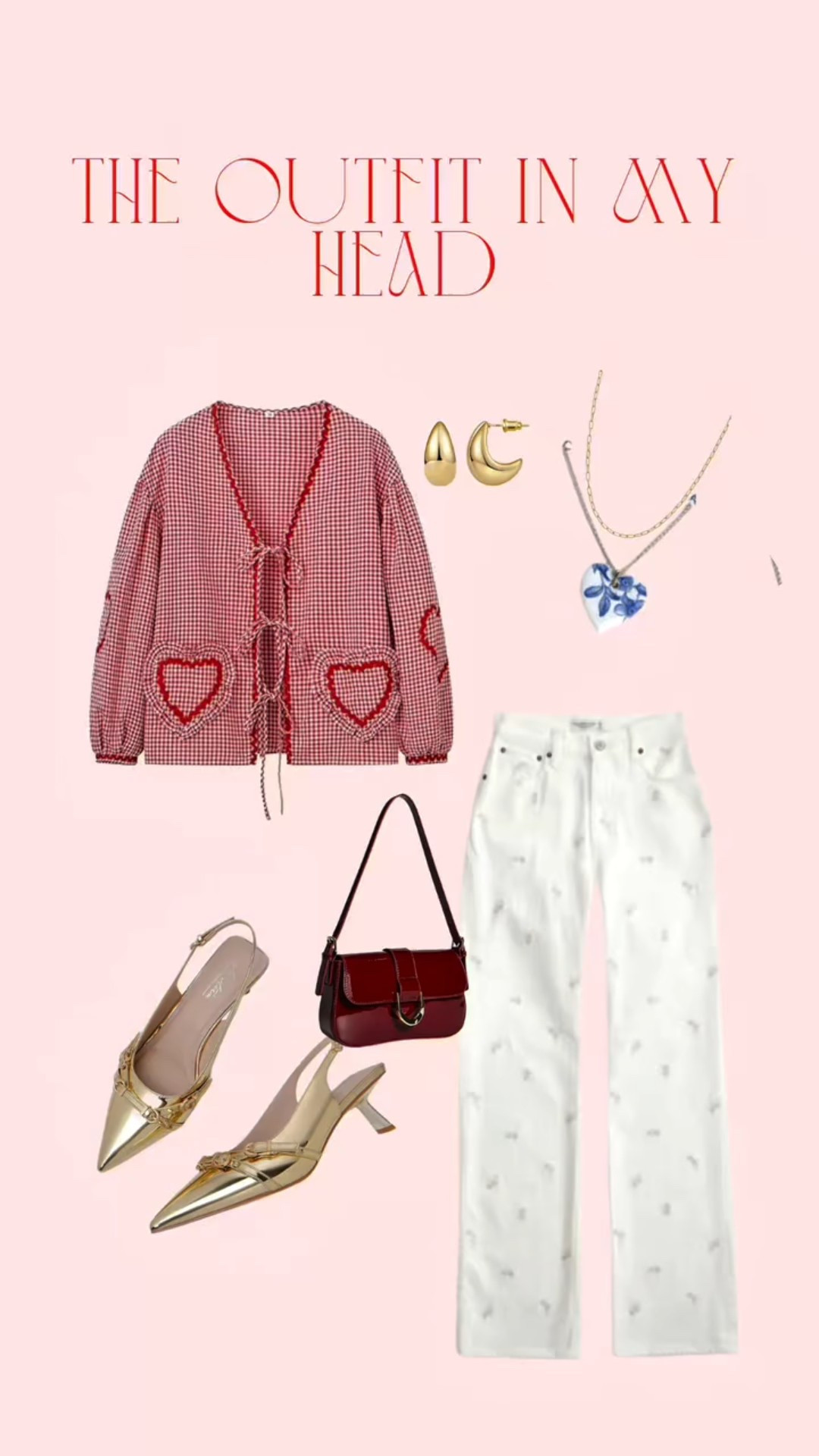 Another outfit from my imagination that I actually liked once I put it on 🙂‍↔️
I’ve been wanting a top like this for a while, but it felt really trendy, so I waited until one found me at the thrift store—and it did, it found me. I styled it with jeans and accessories from my closet that feel super girly to me, like these flower-embroidered mom jeans and this necklace.

#outfitinspo #springfashion #girlyoutfits #girlygirl #pinterestgirl #ootd #fashionreels #smallcreator