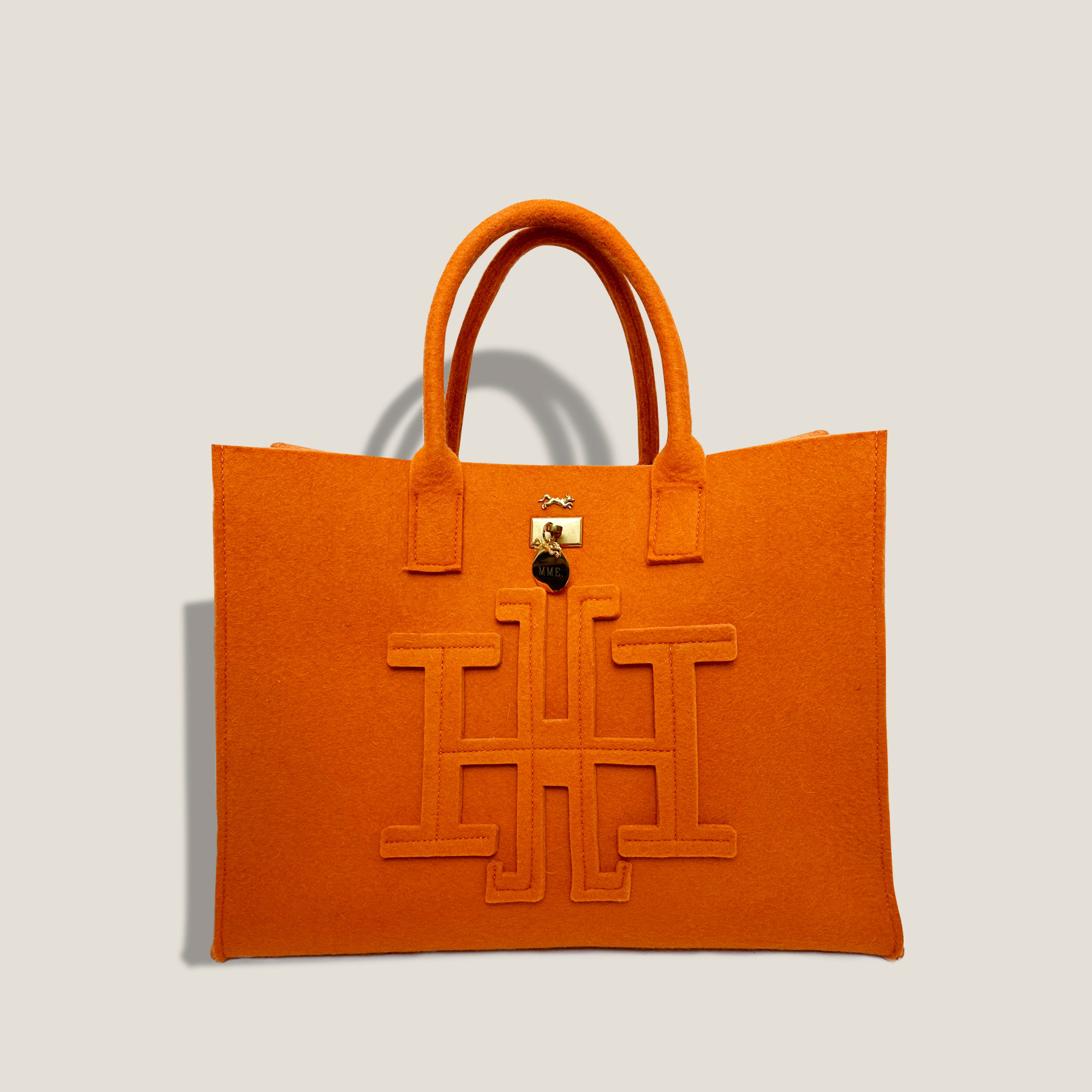 BRUNCH AT MADISON PARK FELT TOTE "CLEMENTINE" GRAND | MME.MINK