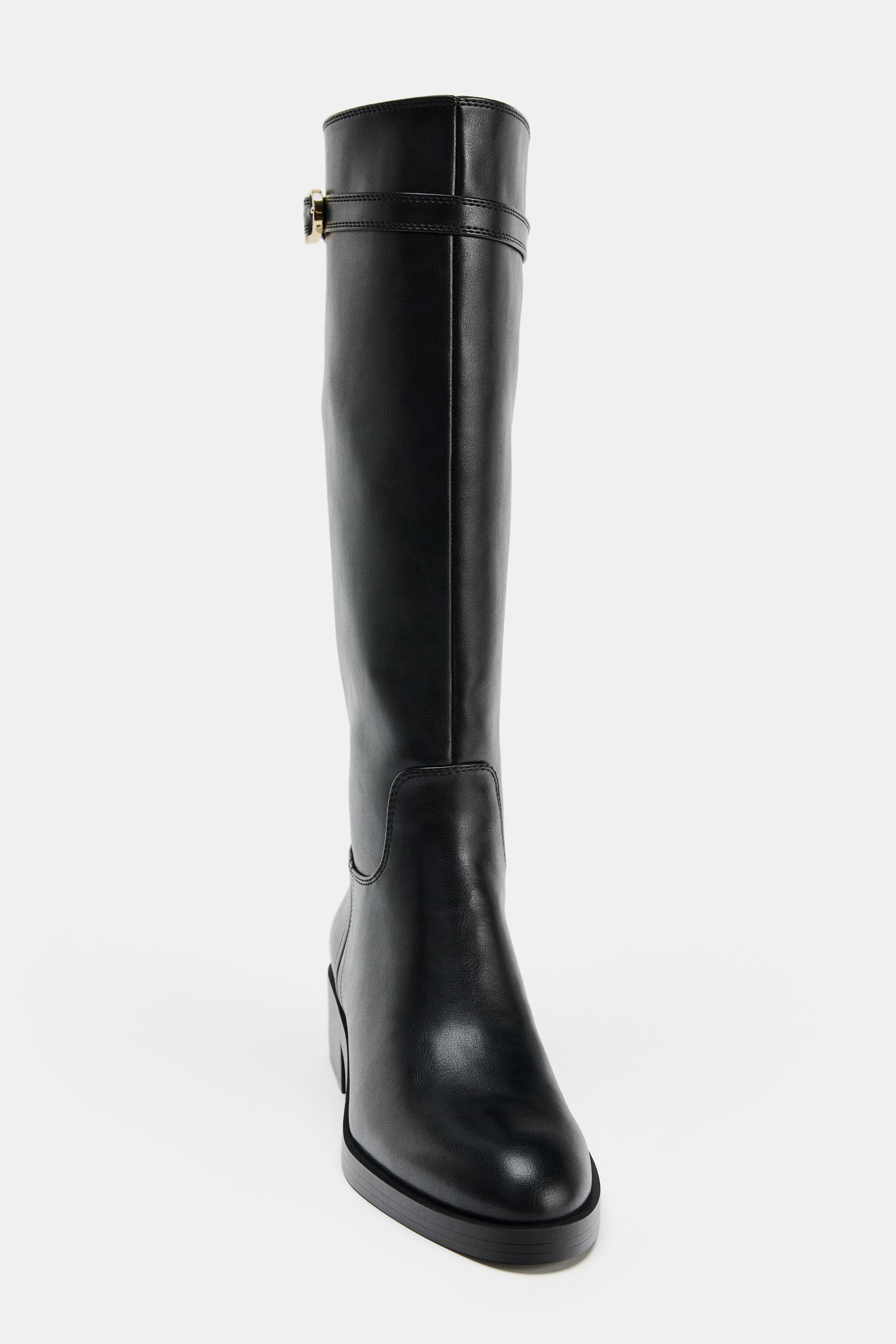EQUESTRIAN BUCKLE BOOTS | Zara UK