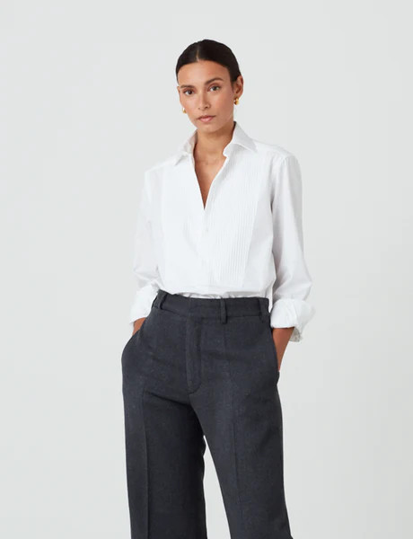 The Dress Shirt: Poplin, White | With Nothing Underneath