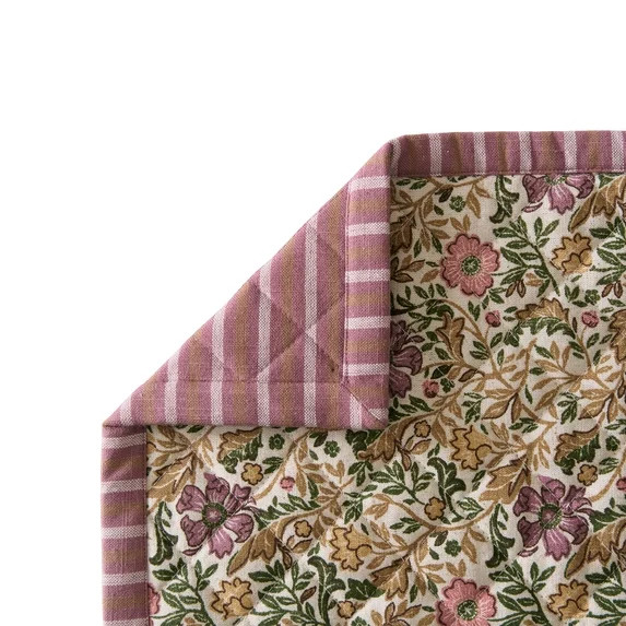 Better Homes & Gardens Edith Vine Floral 90" x 14" Cotton Linen Table Runner | Walmart (US)