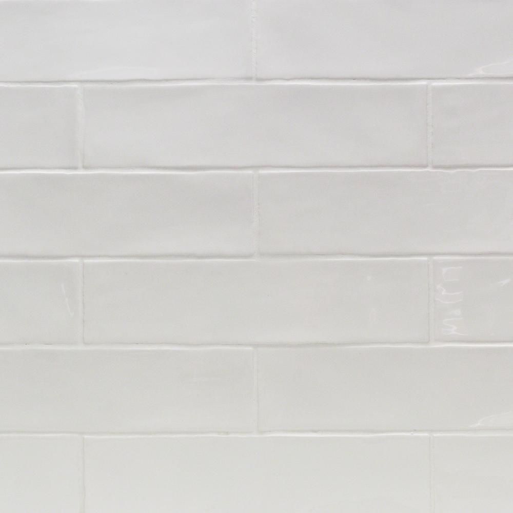 Ivy Hill Tile Catalina White 3 in. x 12 in. x 8 mm Ceramic Wall Subway Tile (44-Pieces 10.76 sq.f... | The Home Depot